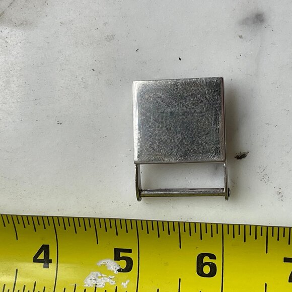 Vintage Solid Sterling Silver Belt Buckle - Picture 9 of 12